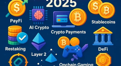 ТОП 10 трендов в криптовалютах на 2025 год: от PayFi до DeFi и GameFi